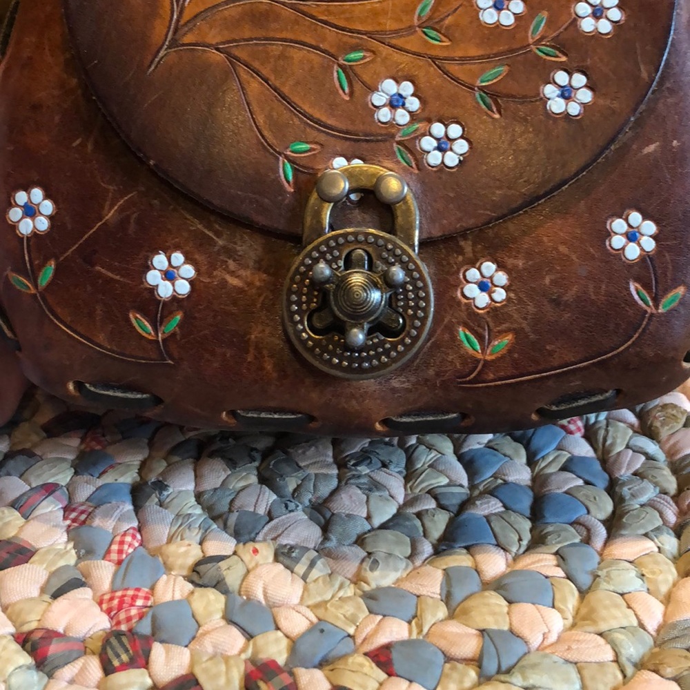 EUC 60-70’s Rare Leather by Canale Hippie Bag - Picture 2 of 8